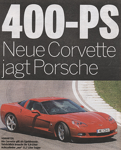 Bild am Sonntag - 2005 Chevrolet Corvette - Seite 1