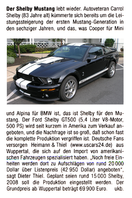 2007 Ford Mustang Shelby GT500